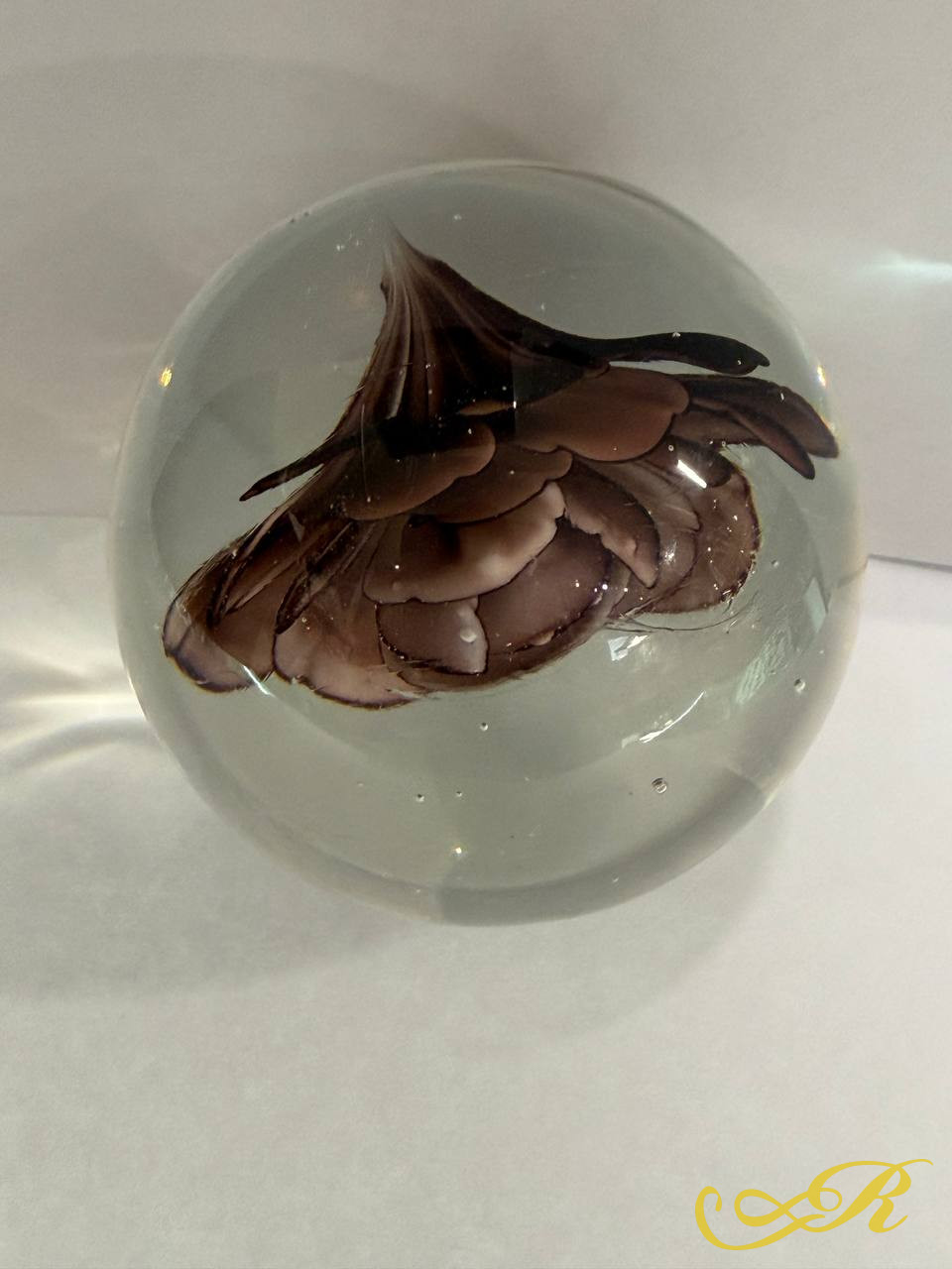  Антикварное пресс-папье с цветком. Конец ХIХ- начало ХХ века