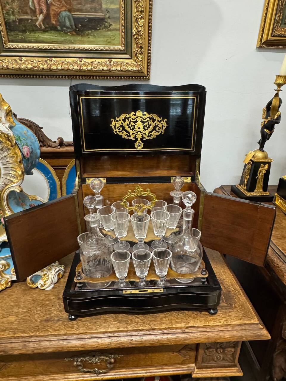 Дорожный ликерный, каретный набор, Европа 19 век