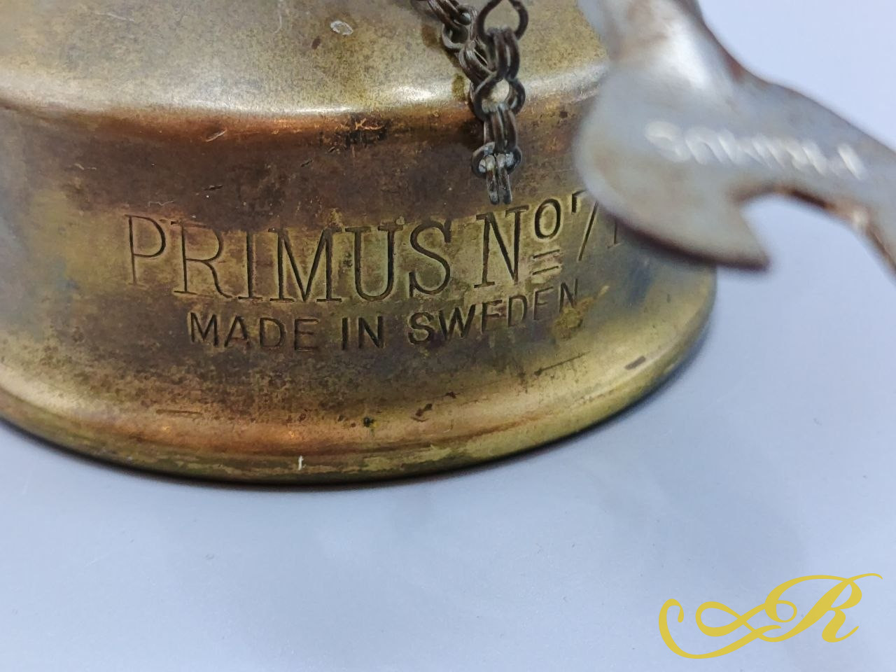  Винтажный бензиновый примус Primus №71шведского производства. Начало XX века. 115x90 мм.