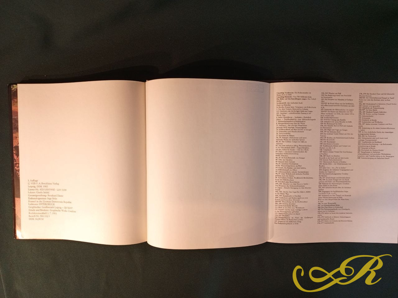  Книга (Индия: Облик субконтинента) автора Гюнтера Нерлиха.  "Indien: Antlitz eines Subkontinents" 