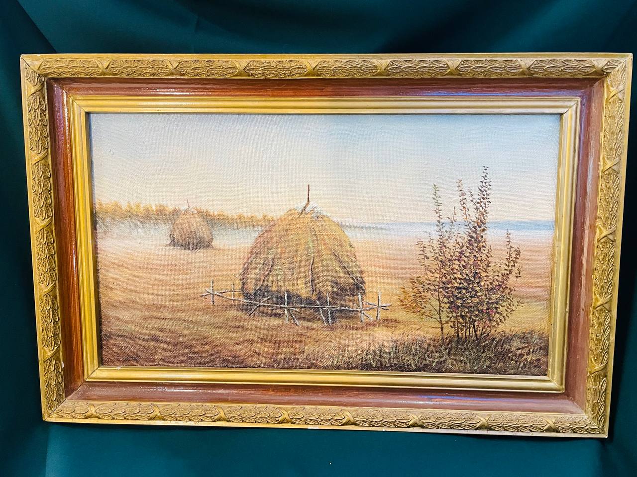 Картина "Стога", художник П.Боронин, 1992 г.