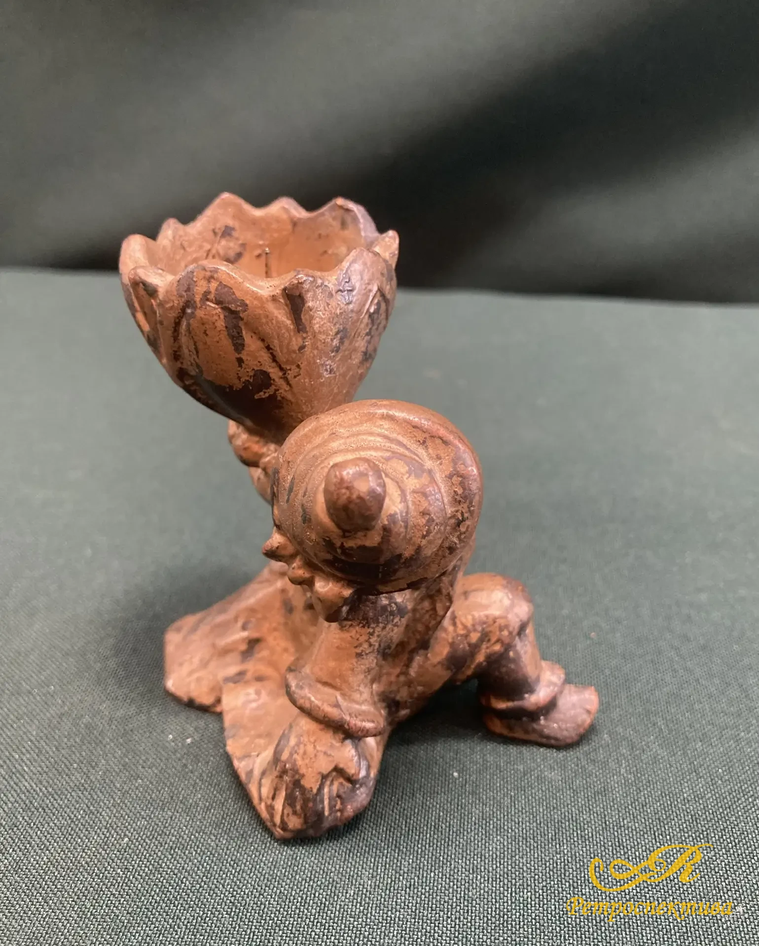 Подсвечник " Гном".  Чугун, Каслинское литье. СССР. 