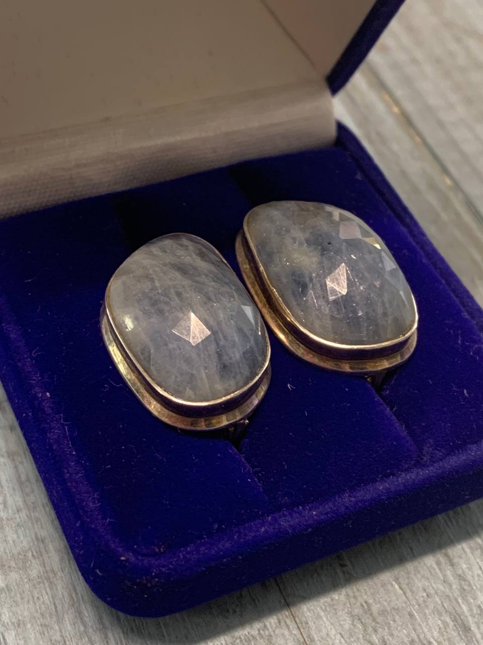 Серьги с сапфирами, серебро