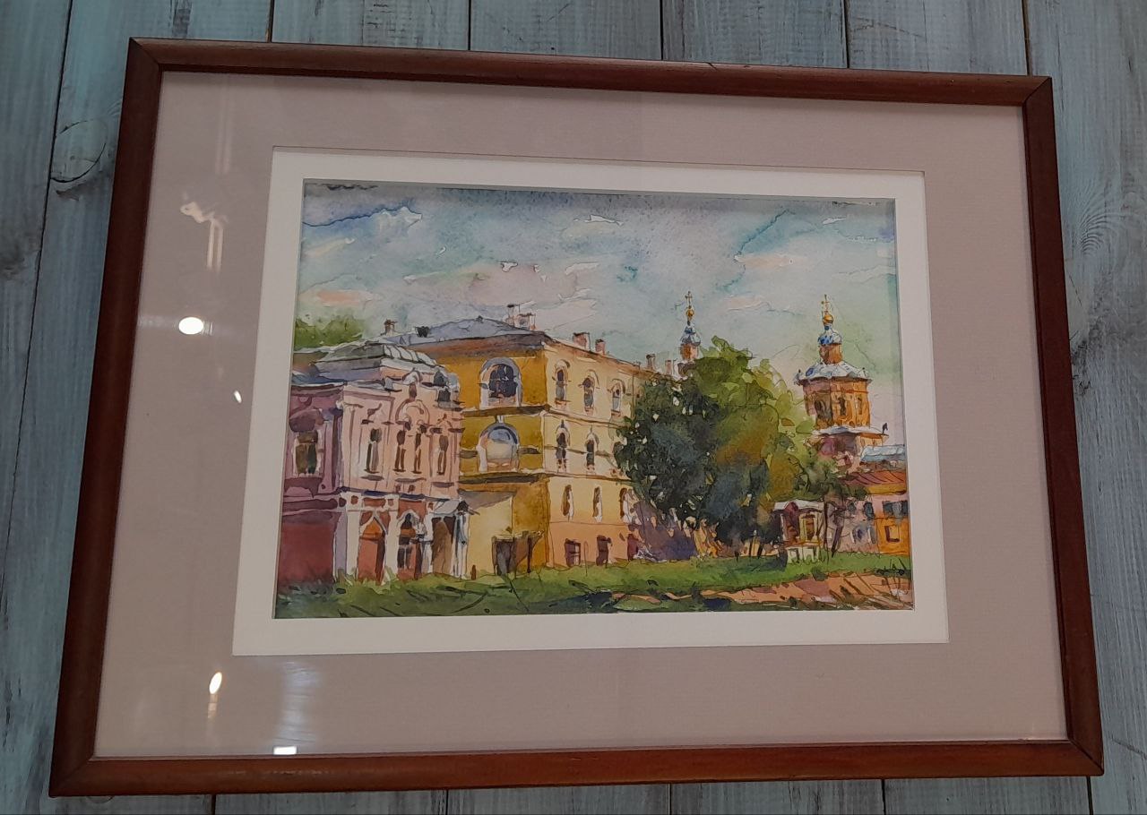 Картина «Ул. Профсоюзная», 2013 г, худ. Флегонтов А.С, бумага, акварель, 21х30 см