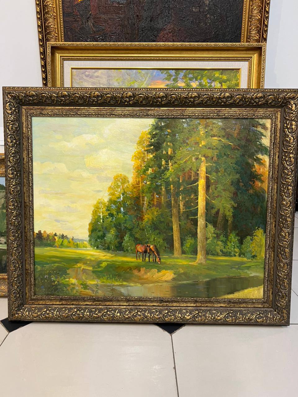 Картина "Пейзаж с лошадью", автор Якупов Ш.К.