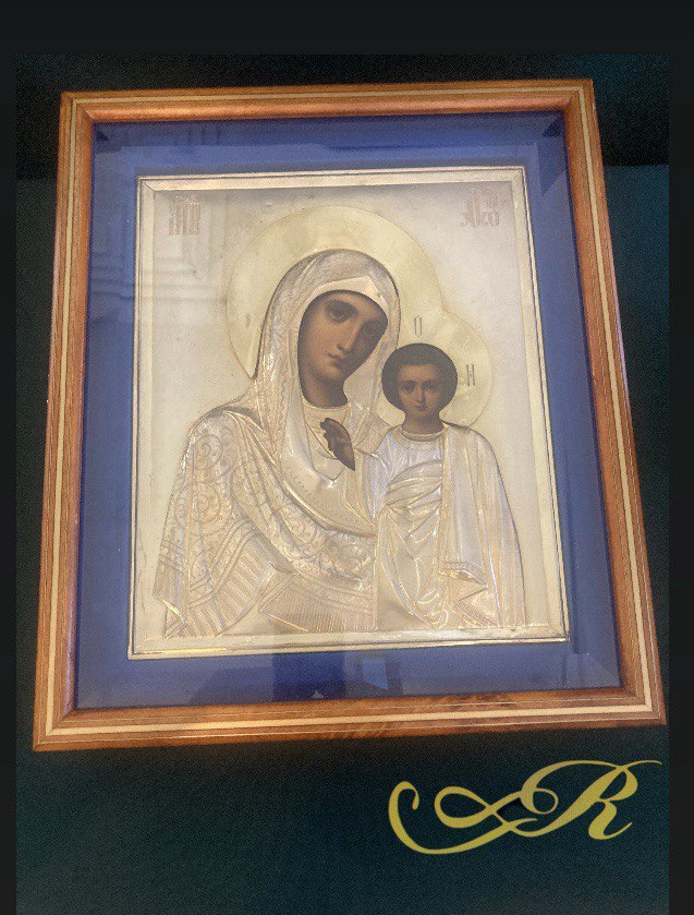 Икона Казанская Божия Матерь (модерн). Российская Империя XIX - XX в.в. Артель I Москва (работала на Фаберже).