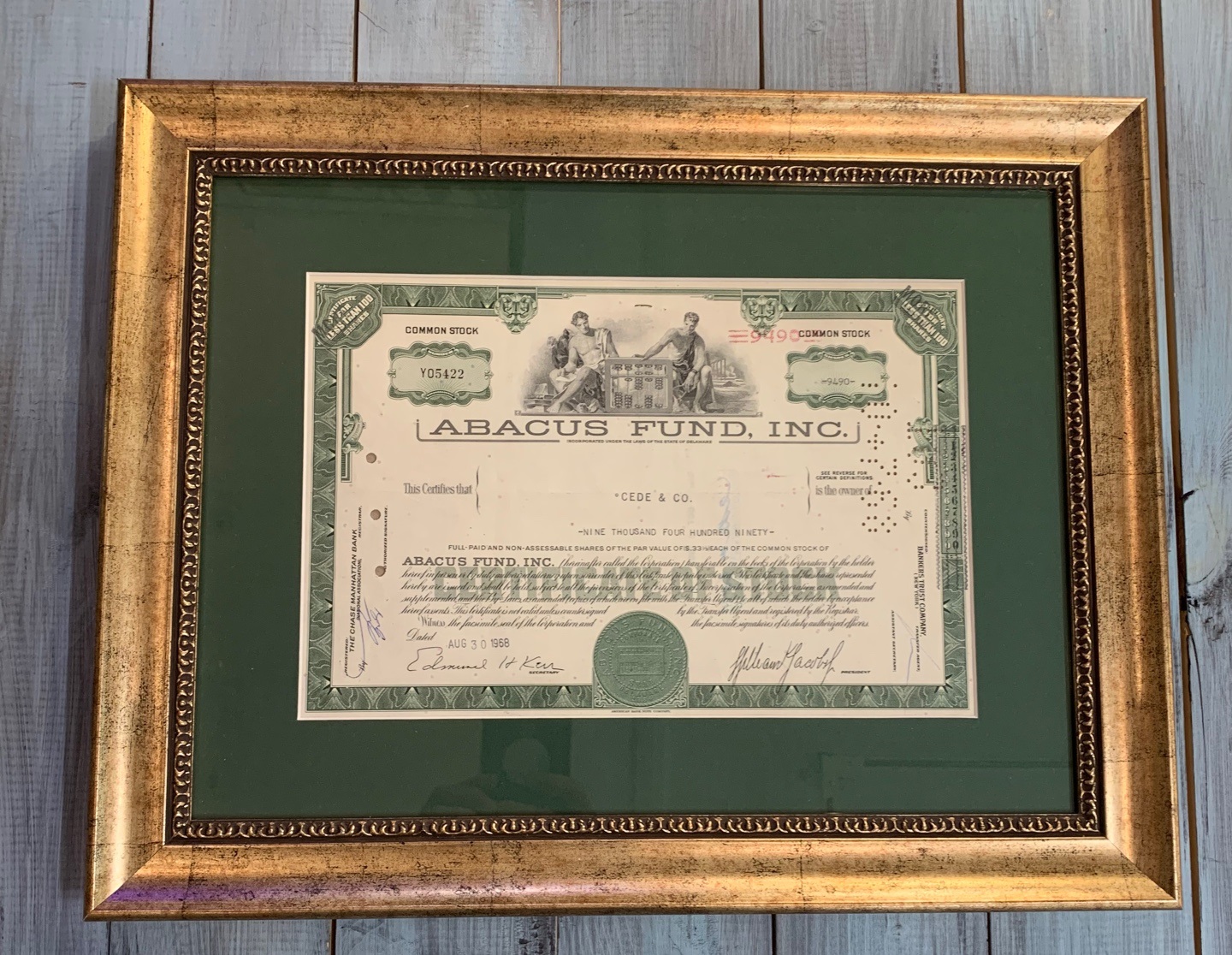 Инвестиционный фонд Абакус (Abacus Fund Inc), 9490 акций