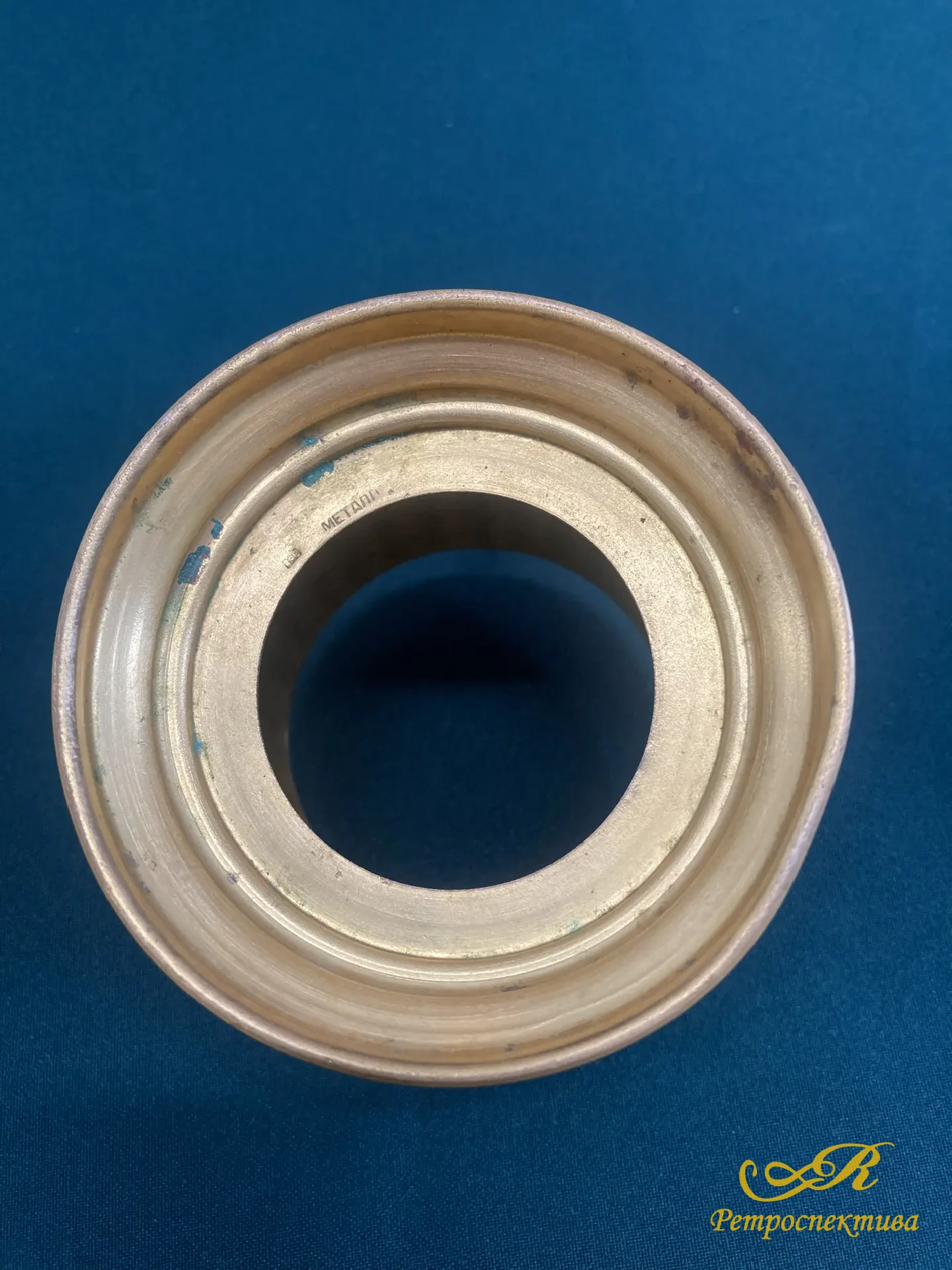 Подстаканник с эмалью. Клеймо ЛФ7 МЕТАЛЛ. СССР.