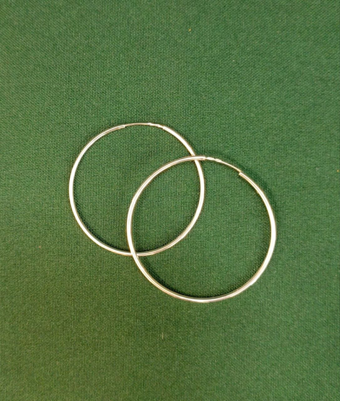 Серьги кольцами серебро 3гр