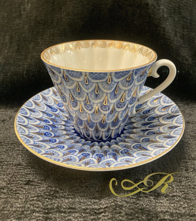 Фарфоровая чайная пара " Незабудка" ЛФЗ