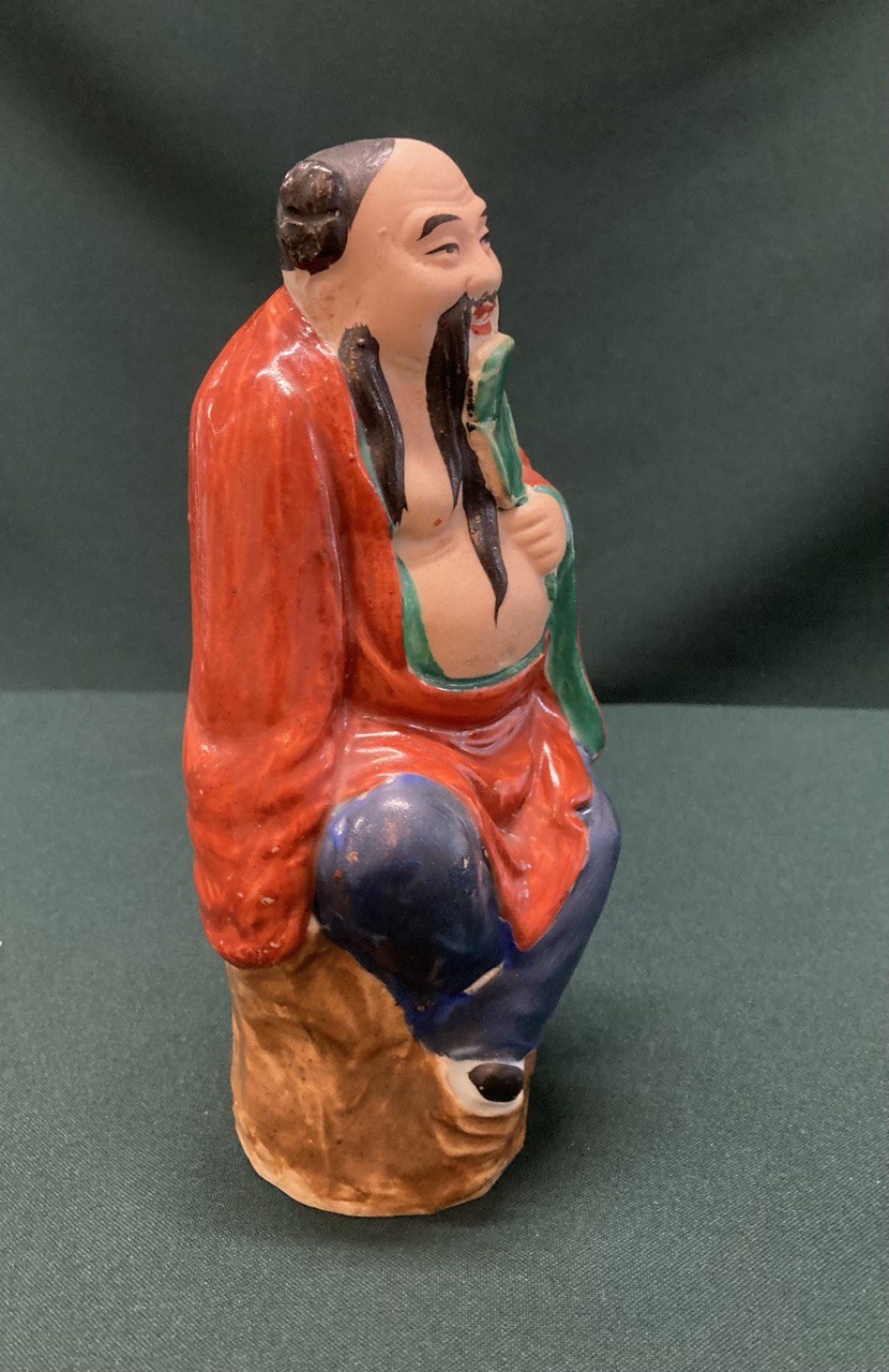 Фарфоровая статуэтка"Бессмертный Чжунли Цюань", покровитель воинов,1960г.