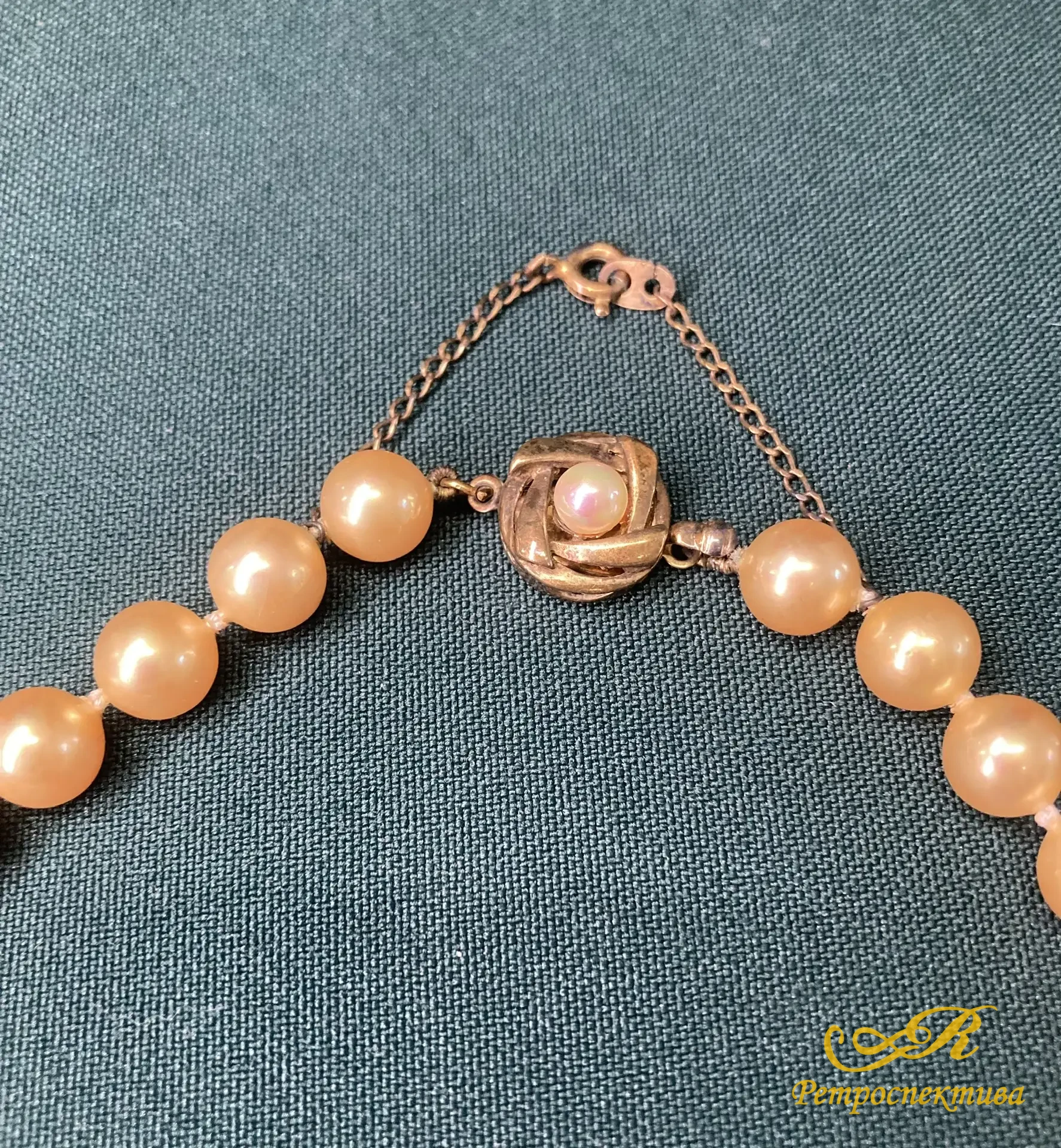 Бусы из искусственного , золотого жемчуга. Majorca Испания.