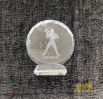 Знак "Водолей" стекло, диаметр 6 см.