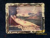 Фарфоровое панно. Репродукции картин из Дрезденской галереи.