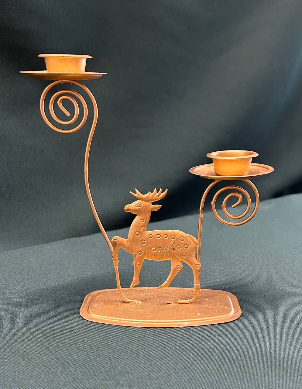 Подсвечник "Олень" на 2 свечи, СССР 70-е гг
