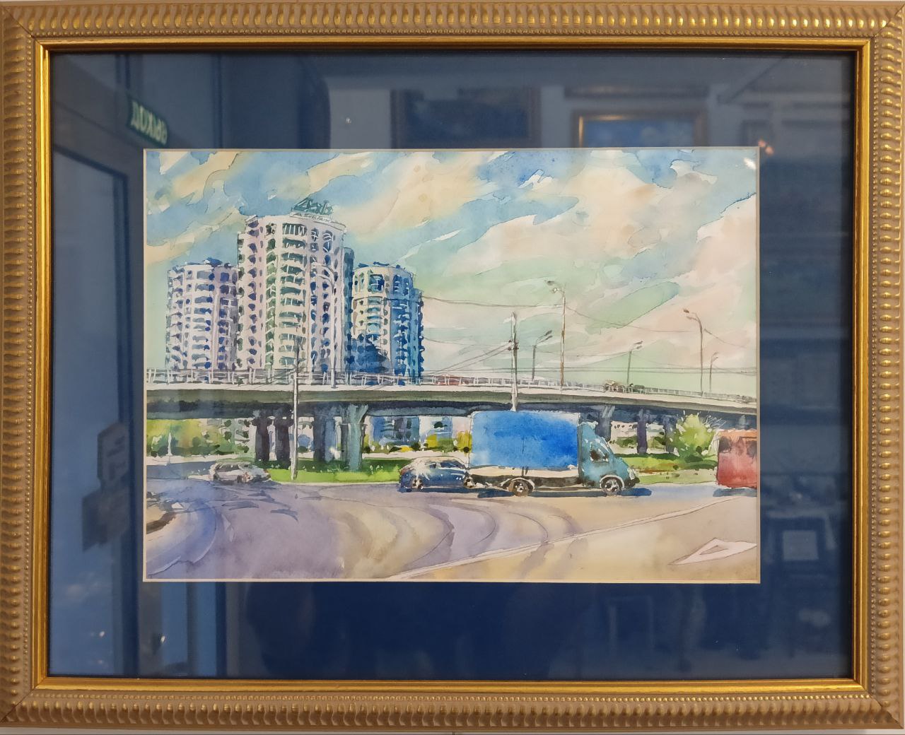 Картина «Казань», худ. Флегонтов А.С, бумага, акварель, 28х22 см