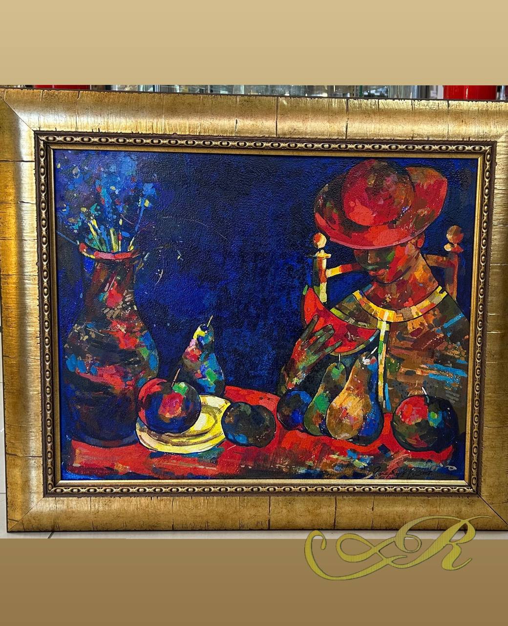 Картина натюрморт "Дама с грушами", художник Голубцов Е.В.