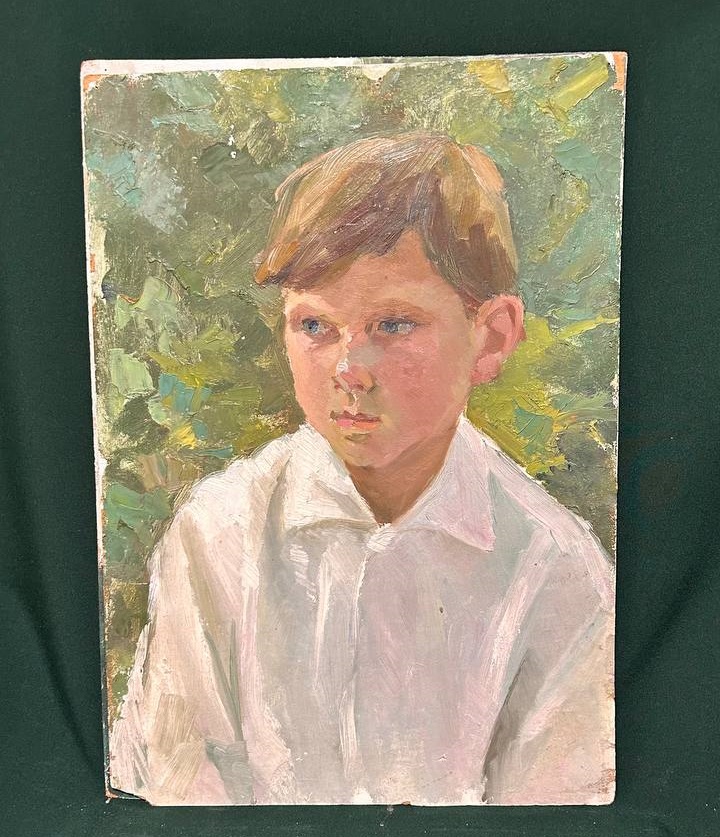 Портрет "Мальчик", 1972 г, художник Прытков