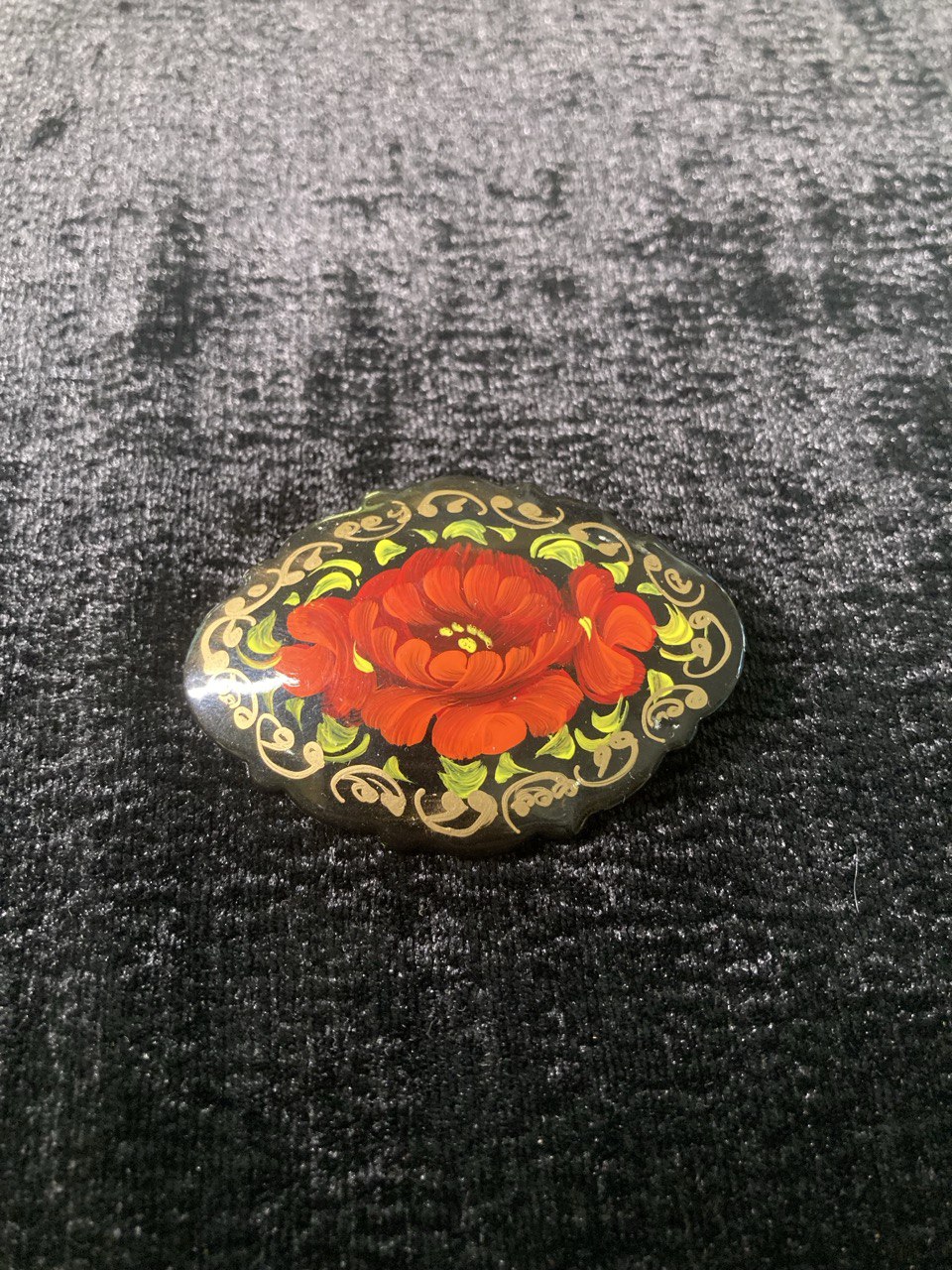 Брошь  хохломская роспись.  3 шт.