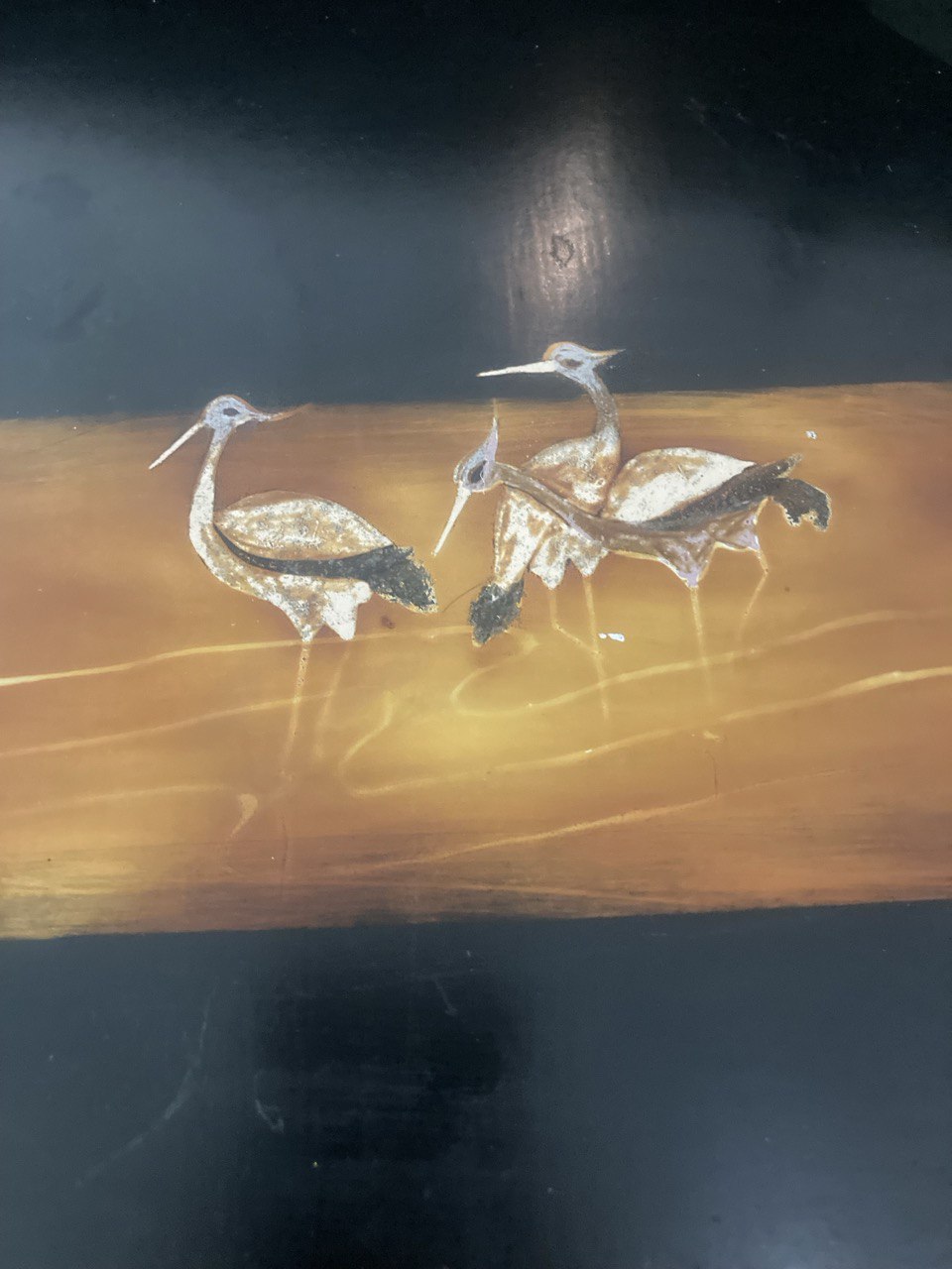 Поднос из папье маше. Вьетнам. Размер 30 х 49 см.