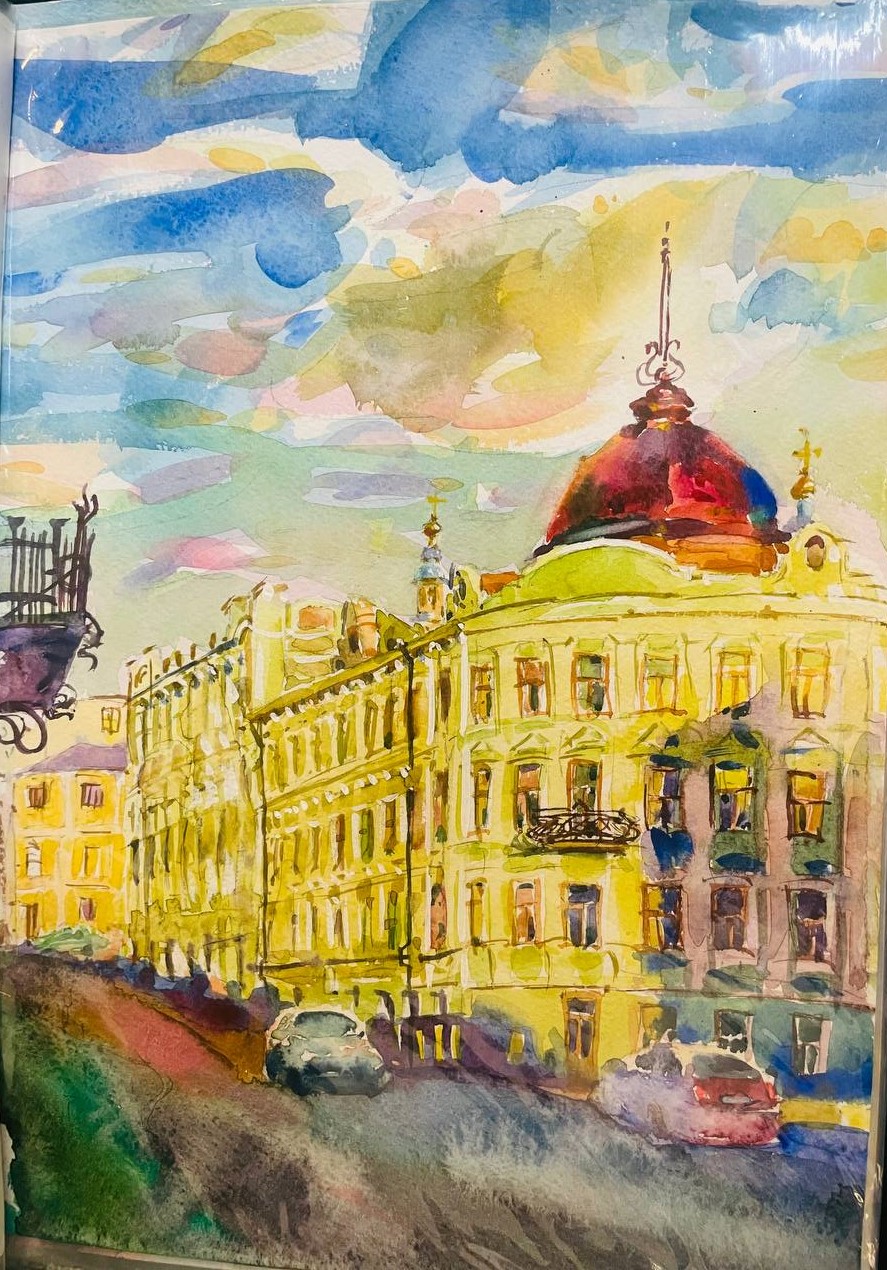 Акварели с видами Казани в ассортименте, художник Флегонтов А.С.