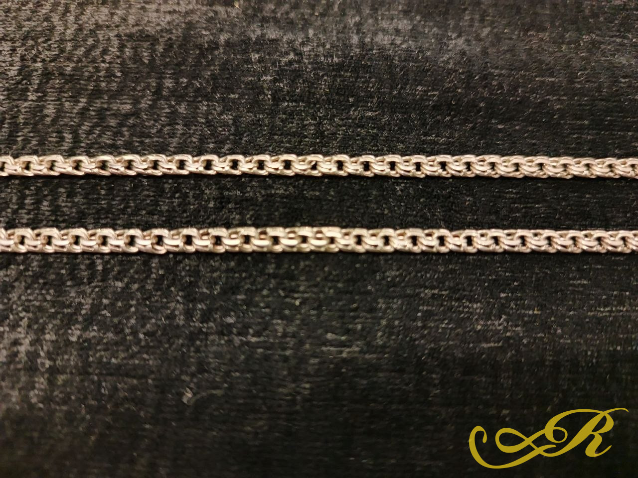  Серебряная цепь бисмарк. 12,32 гр. 56 см. 