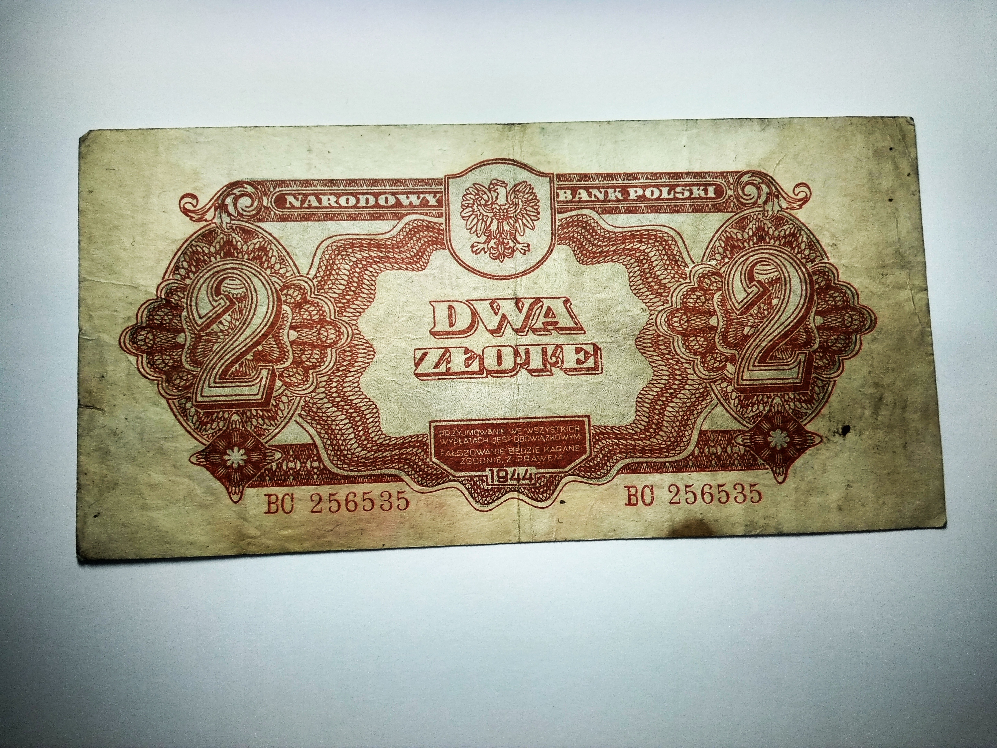 2 злотых 1944 год, Польша