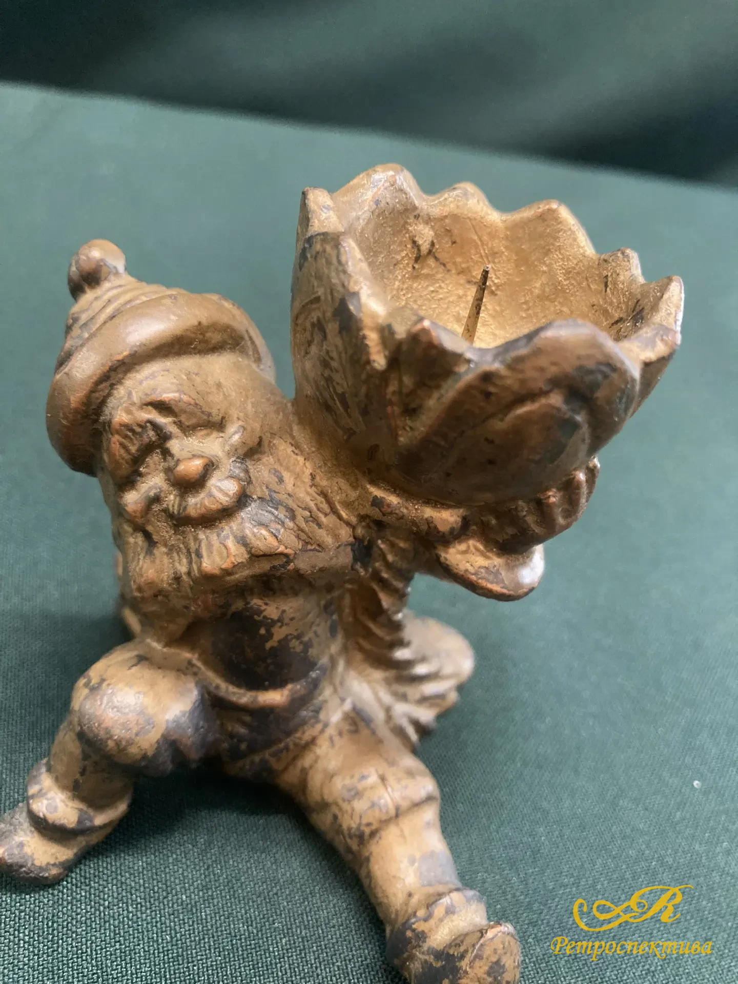 Подсвечник " Гном".  Чугун, Каслинское литье. СССР. 