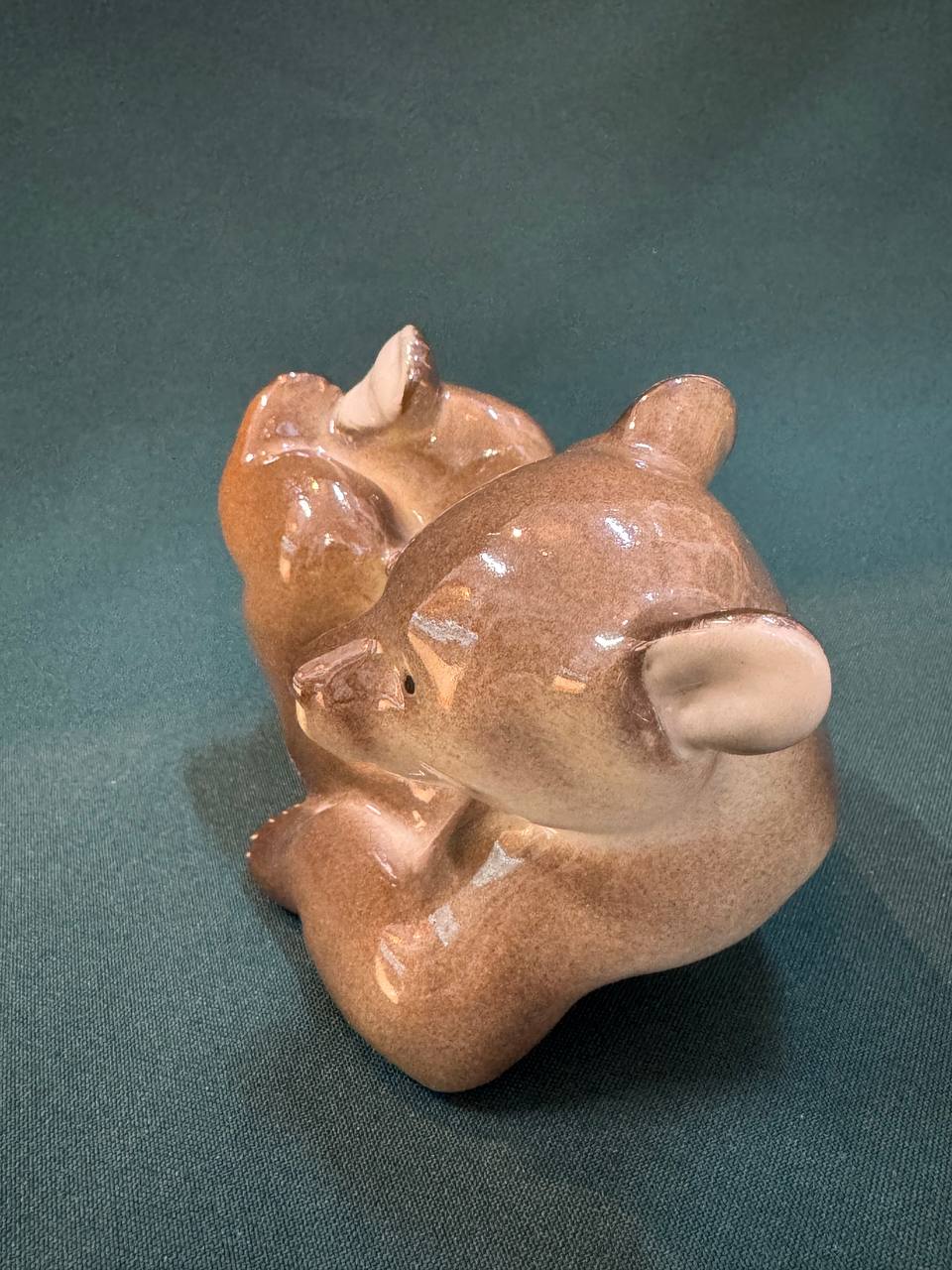 Медведь лежащий Мишка Медвежонок ЛФЗ Фарфоровая статуэтка ФАРФОР СССР ОРИГИНАЛ