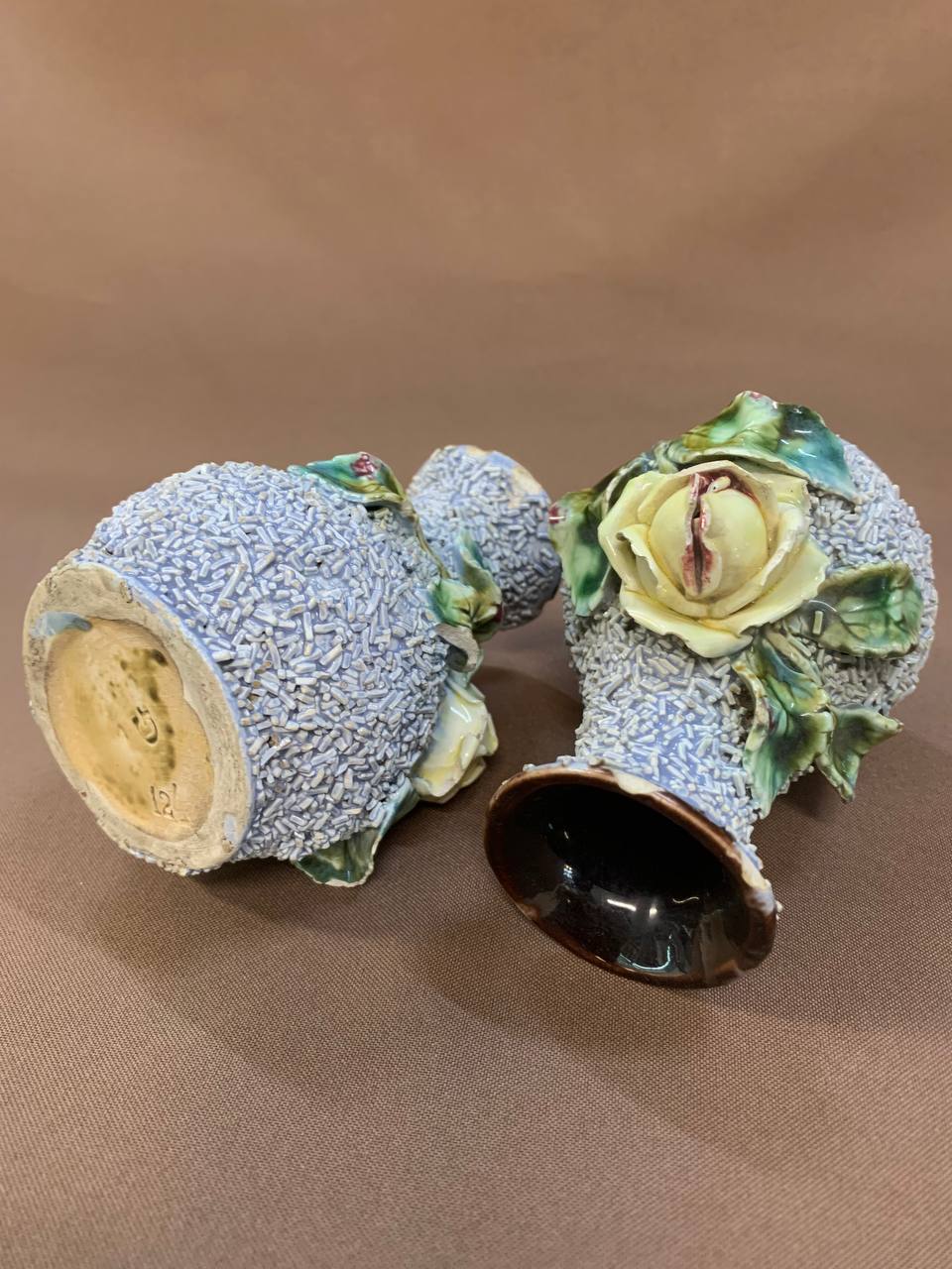 Старинные Русские вазы, 19 век, высота 11.5 см.