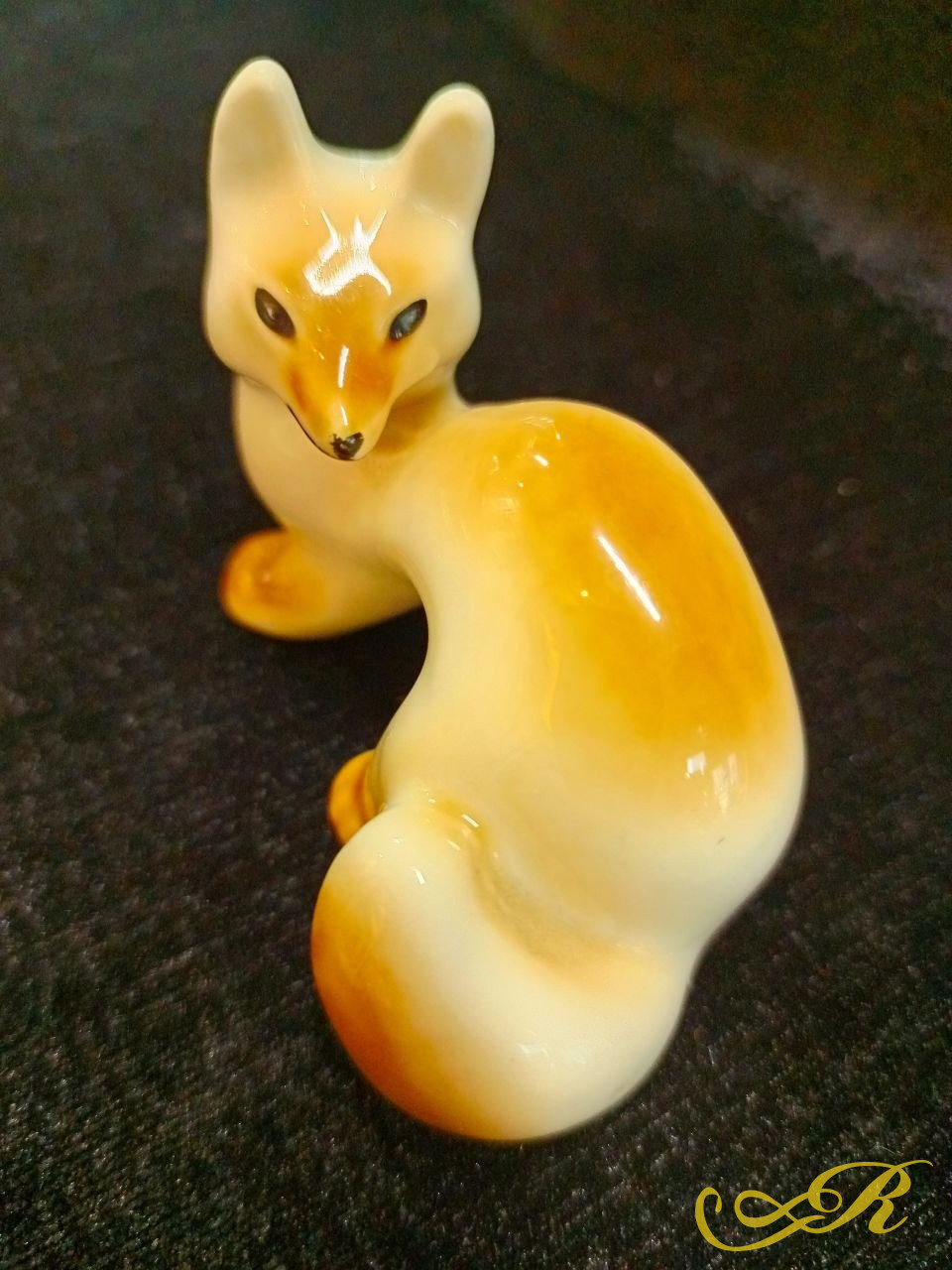  Статуэтка " Куница", фарфор, аэрография, роспись, Ленинградский фарфоровый завод СССР, 1950-1970 гг.
