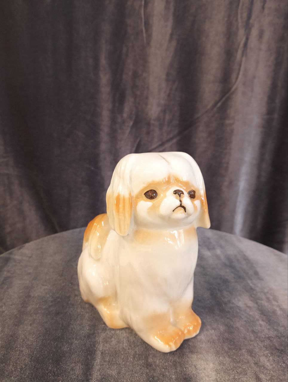 Пекинес светлый ЛФЗ, фарфор, 13,5 см