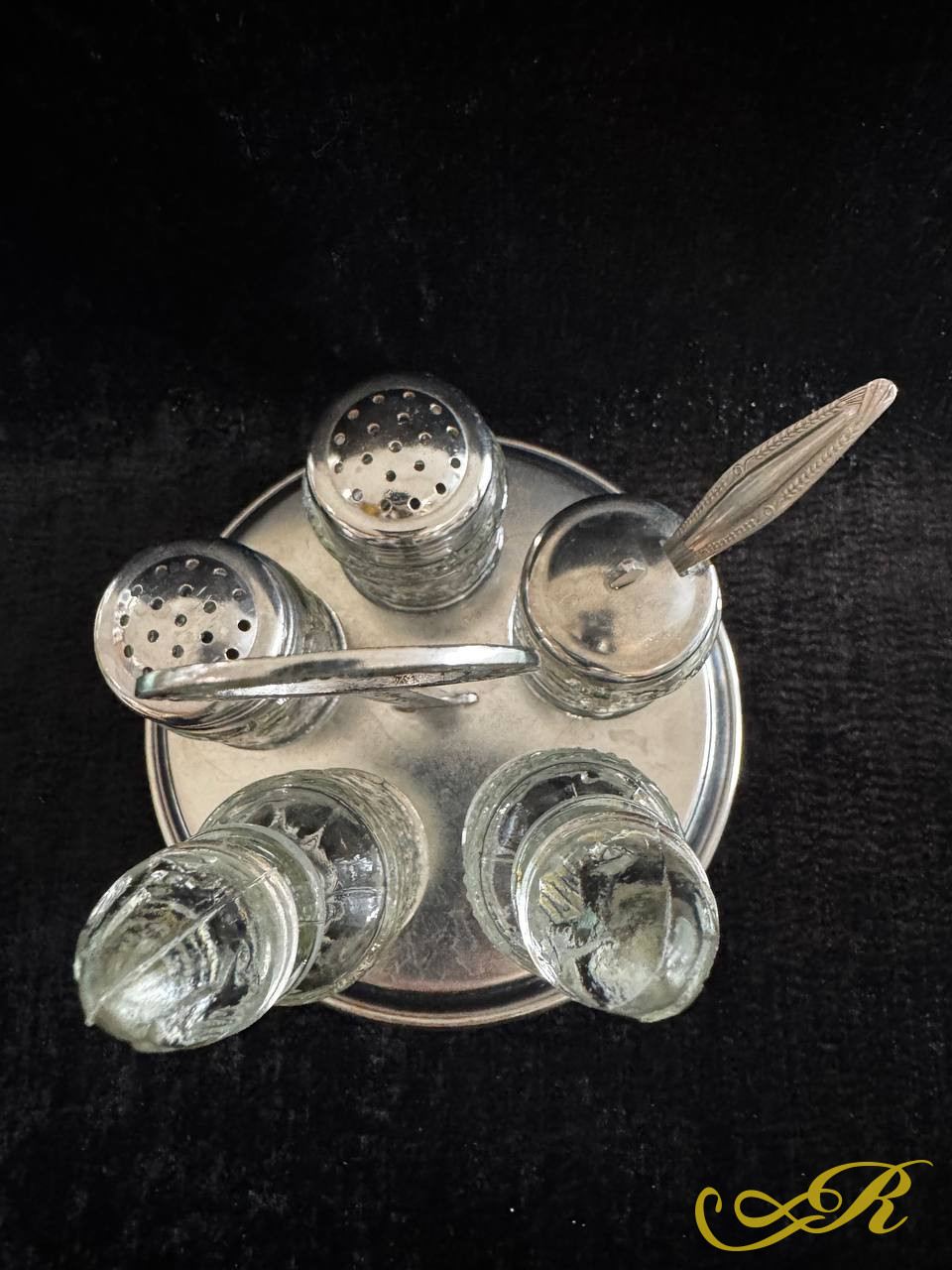 Набор для специй СССР оригинальный. Материал: стекло, металл.