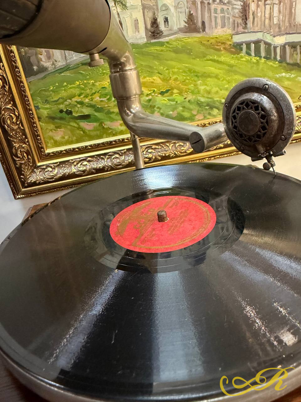  Граммофон Zonophone с большой трубой. США . Конец XIX-начало XX в.