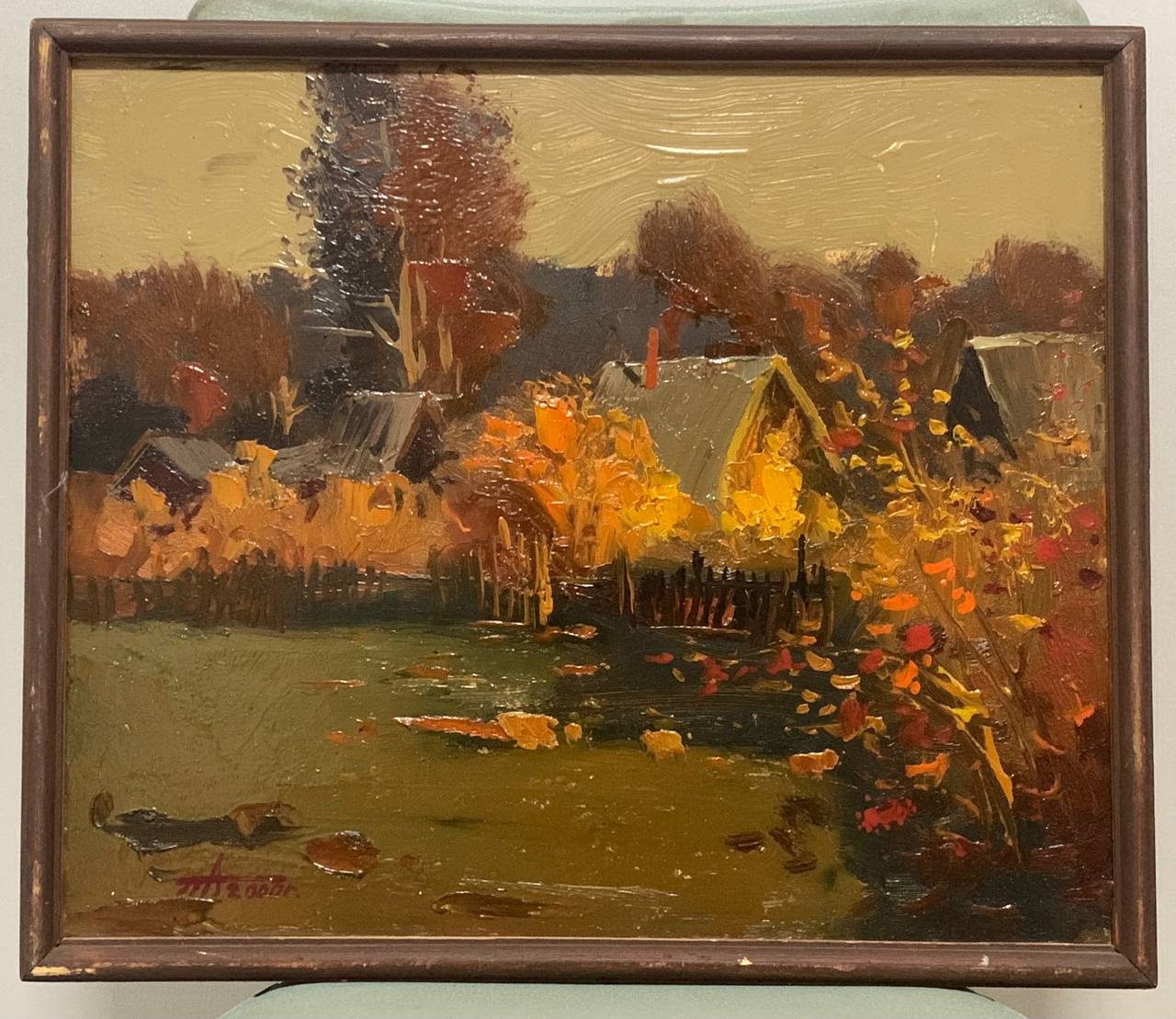 Картина "Красный вечер" 2000 год,