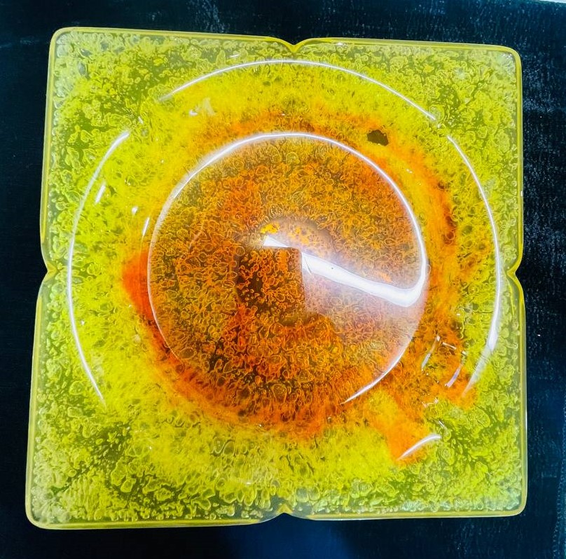 Декоративная тарелка. Пластик. 50 ые г.