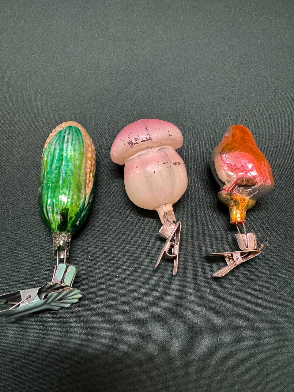 Елочные игрушки на прищепке, винтаж СССР