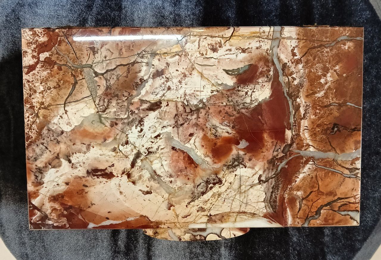 Шкатулка — Ларец большой яшма (ташбулатовская) 7х21.5х14см