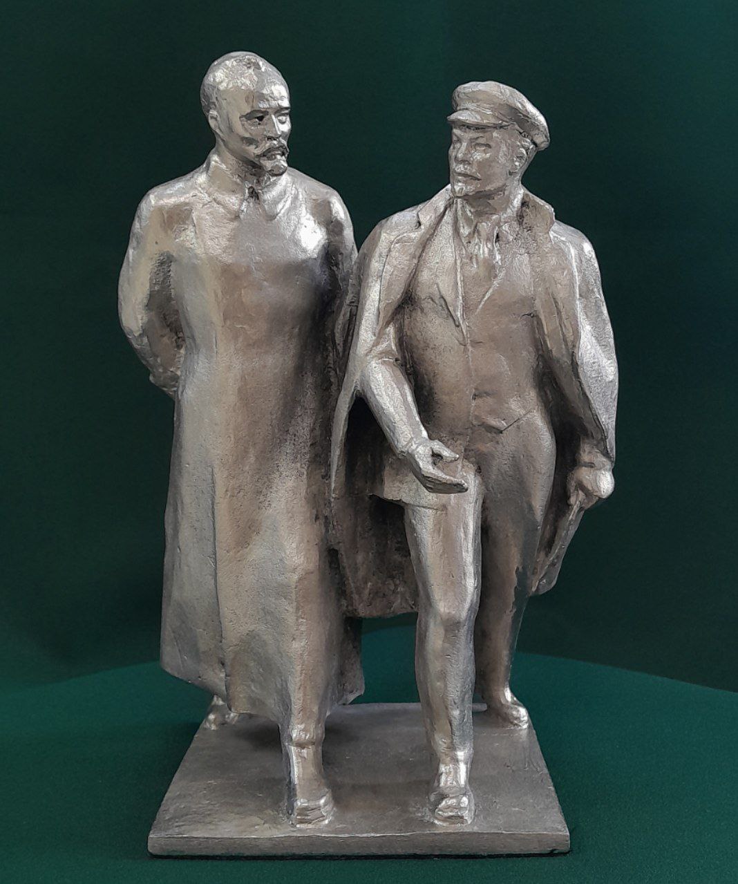 Скульптура «Ленин с Дзержинским», скульпт. Плискин, силумин, высота 22 см