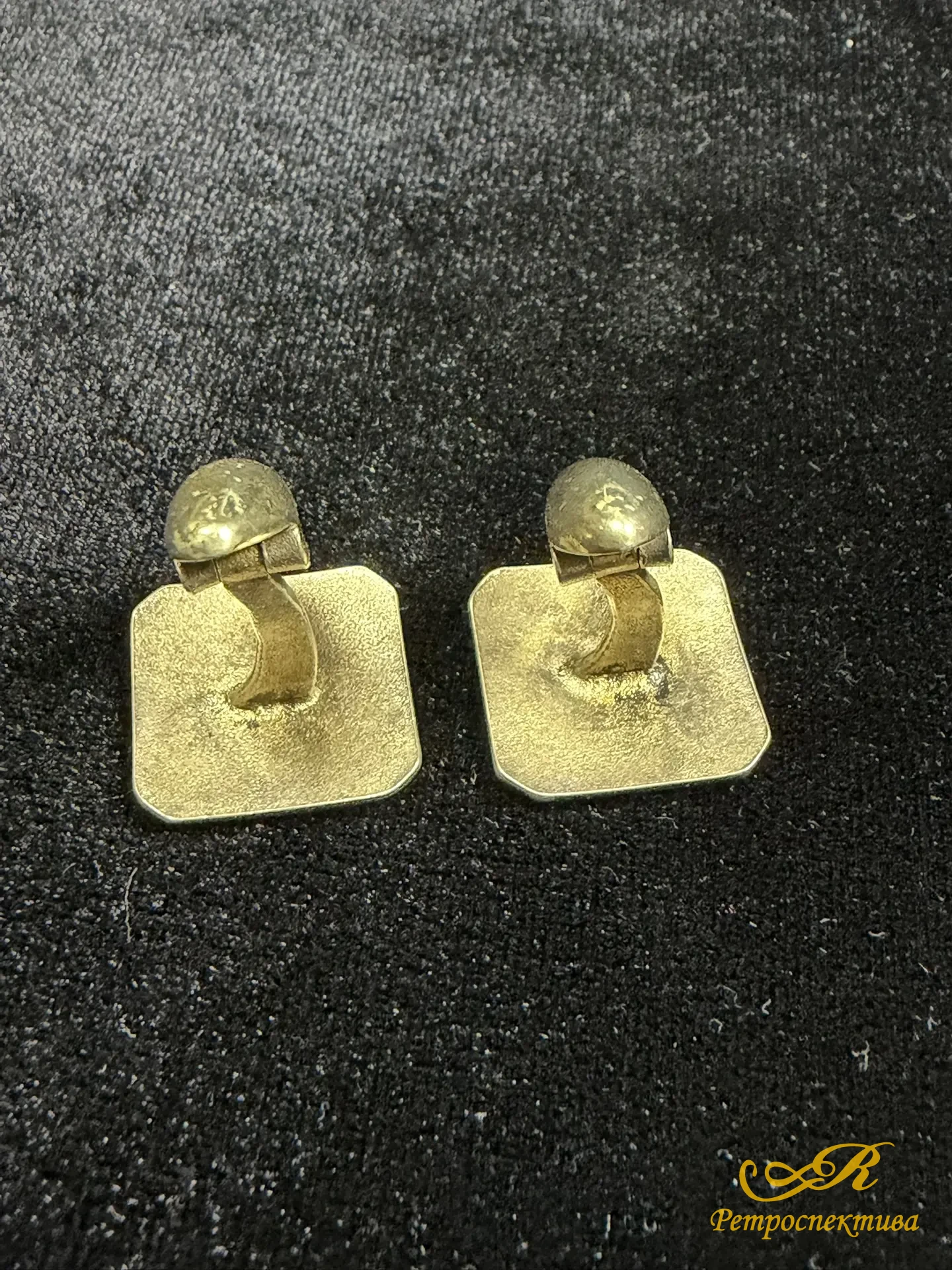 Серебряные запонки 875 пр. 11,63 гр. " Жокей." Серебро, золочение, русская чернь. СССР 50 -60 г.г.