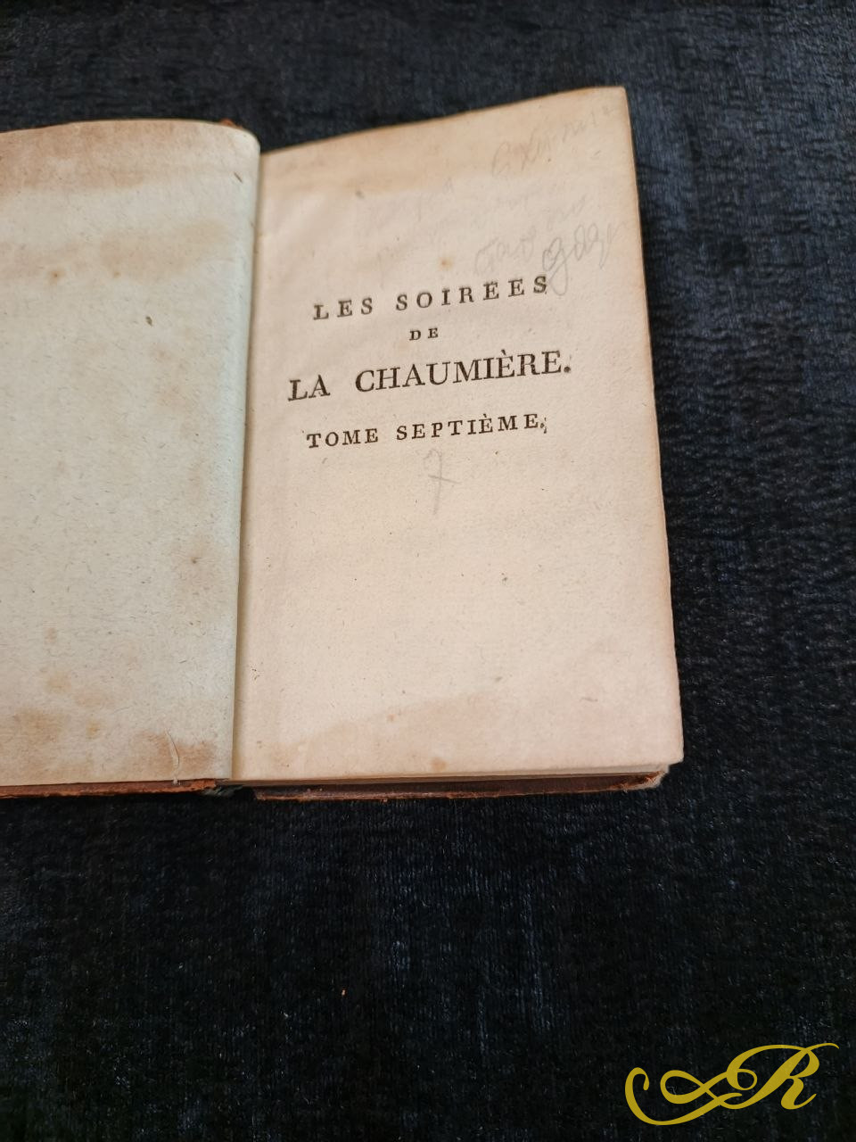  Антикварная книга «Les Soirées de la Chaumière, ou les leçons du vieux père» Франсуа-Гийома Дюкре-Дюминиля.