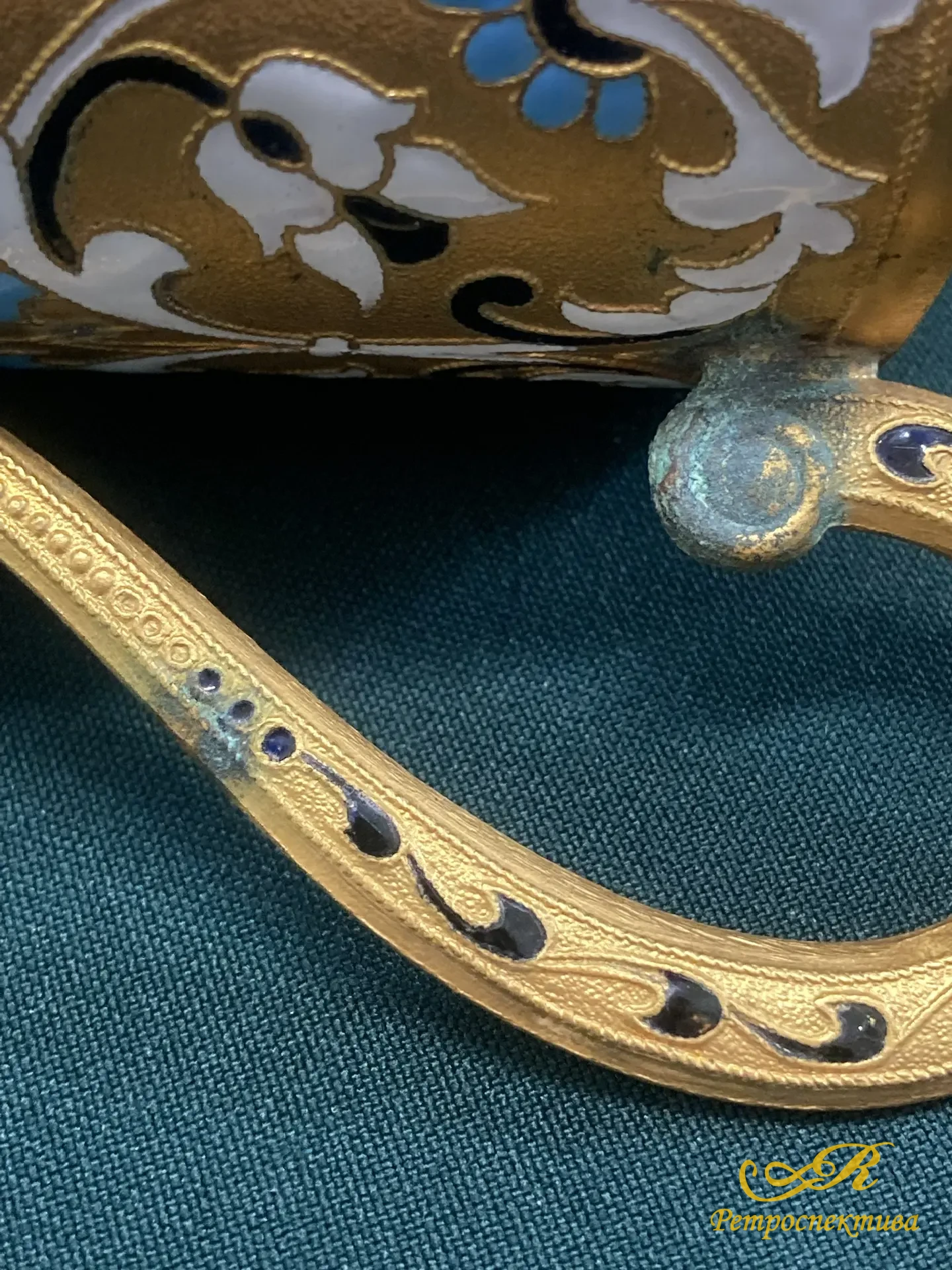 Подстаканник с горячей эмалью. ЛФ 7 МЕТАЛЛ. СССР.