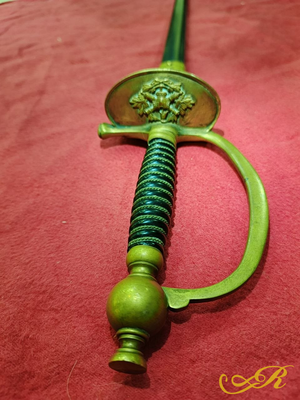  Сабля с ножнами Европа . Клеймо в виде сабли 95 см