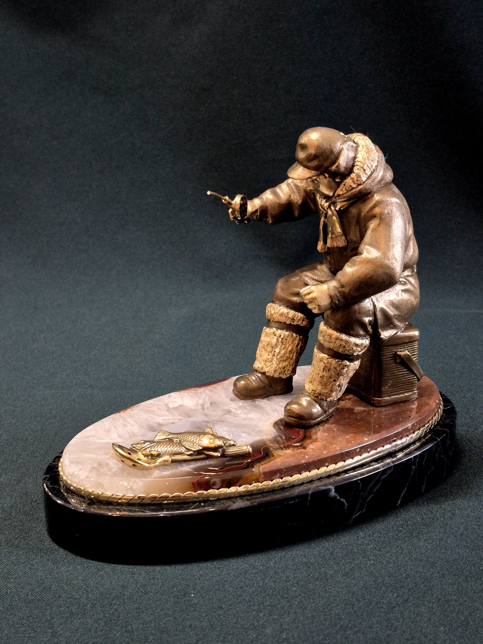 Скульптура "Рыбак". Бронза