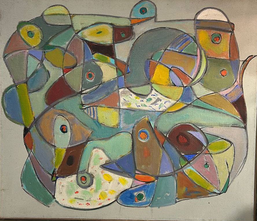 Картина «Композиция №1» 2018г. Мадияр Хазиев. Холст масло.70х80см