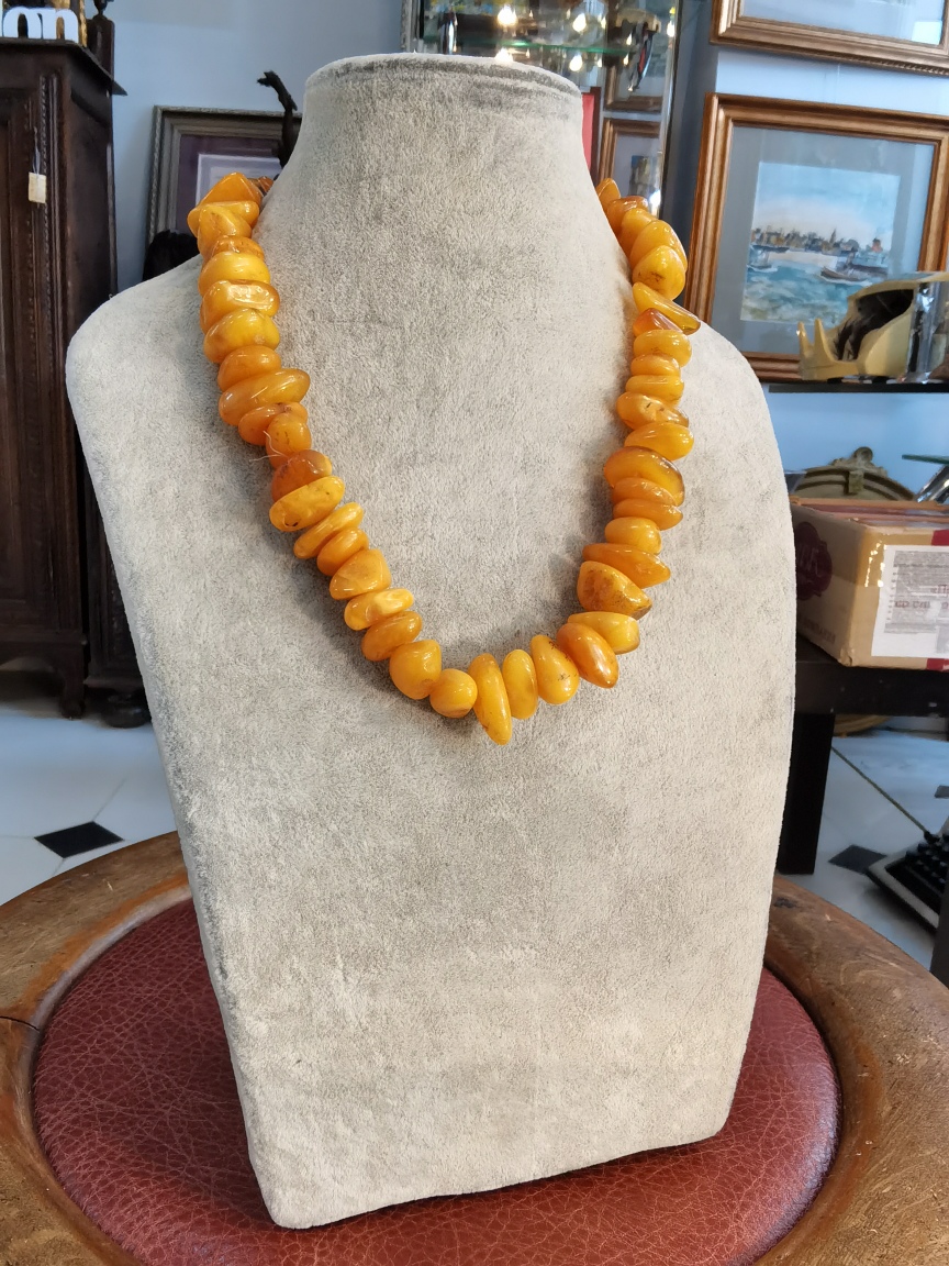 Бусы "Янтарь медовый",  СССР, сер. ХХ в.