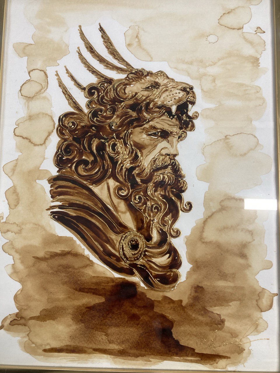 "Геракл в шкуре льва"  31х41 см.