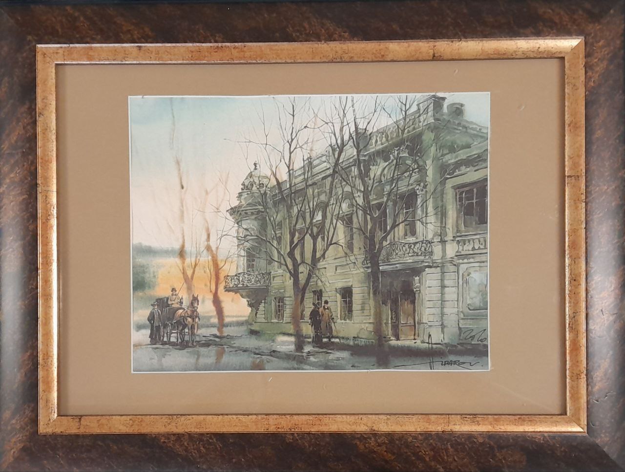 Картина «Дом Ушковой - 1», 2020 г, худ. Айдаров И, бумага, акварель, 33,5х44 см