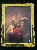 Фарфоровое панно. Репродукции картин из Дрезденской галереи.