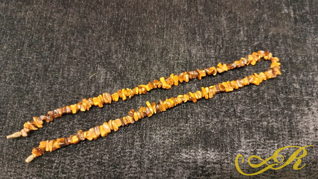  Винтажные бусы Тигровый глаз. 48 см. (38 гр)